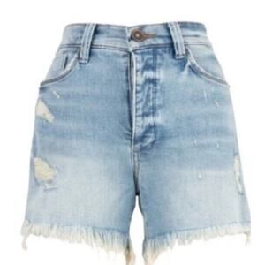 Edyson Jean Shorts 25 NWT Light Park Wash Delon High Rise MSRP $148 4” Long